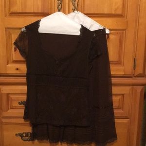 2 piece blouse and skirt